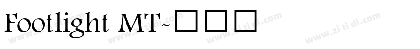 Footlight MT字体转换